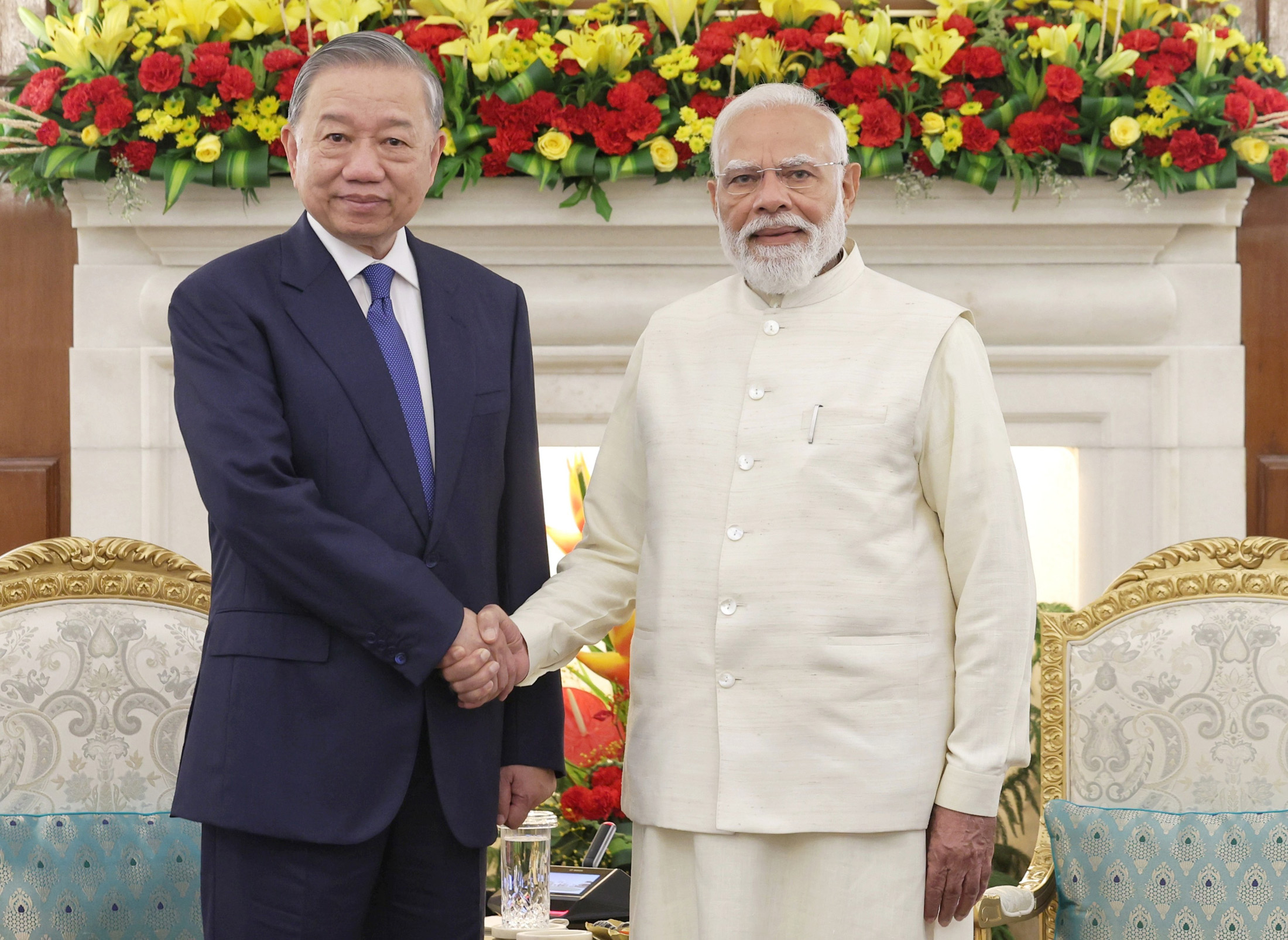 PM holds a bilateral meeting with President of the Socialist Republic of Vietnam, To Lam at Hyderabad House, in New Delhi on May 06, 2026.