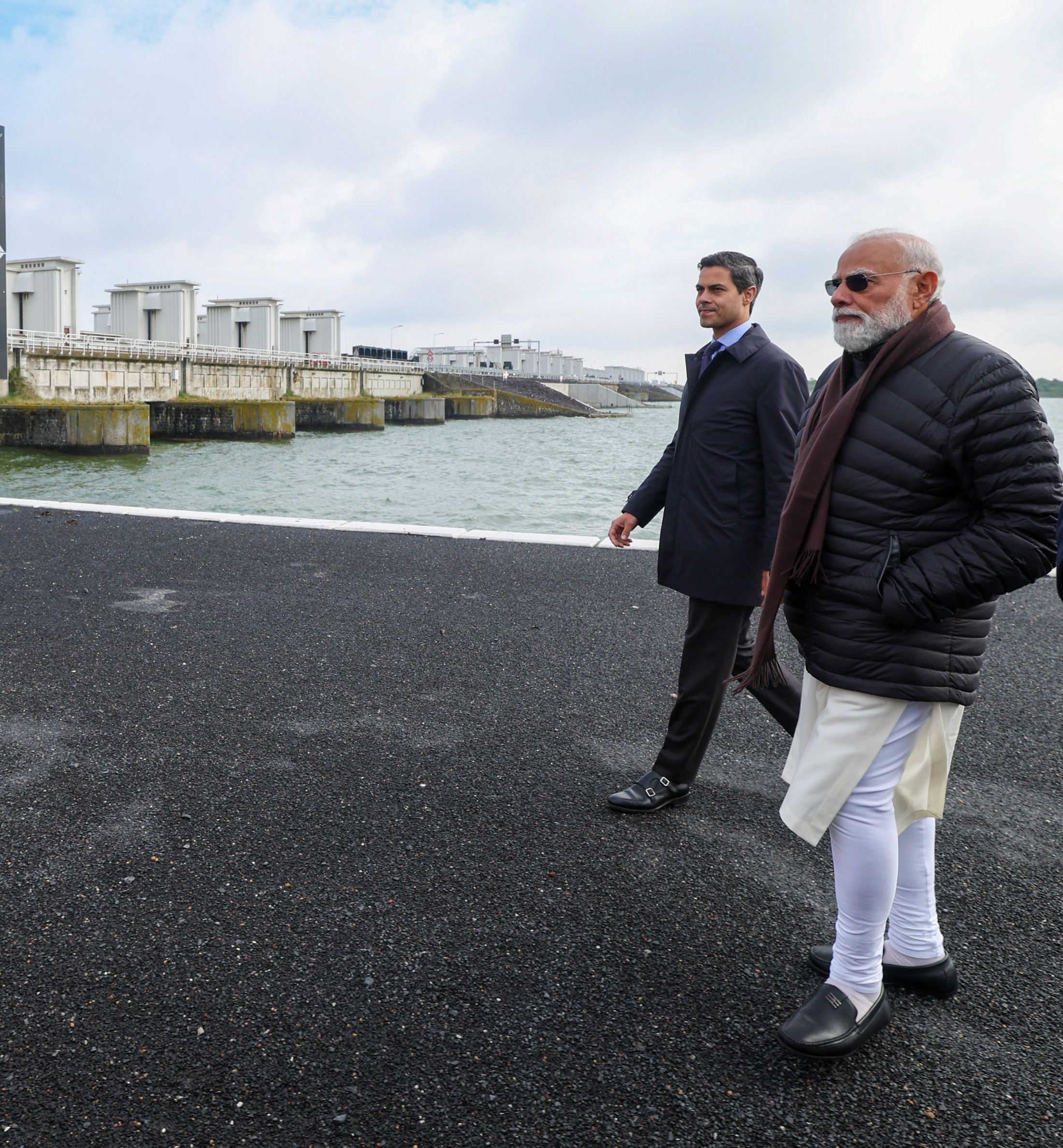 PM visits Afsluitdijk Dam, in Netherlands on May 17, 2026.