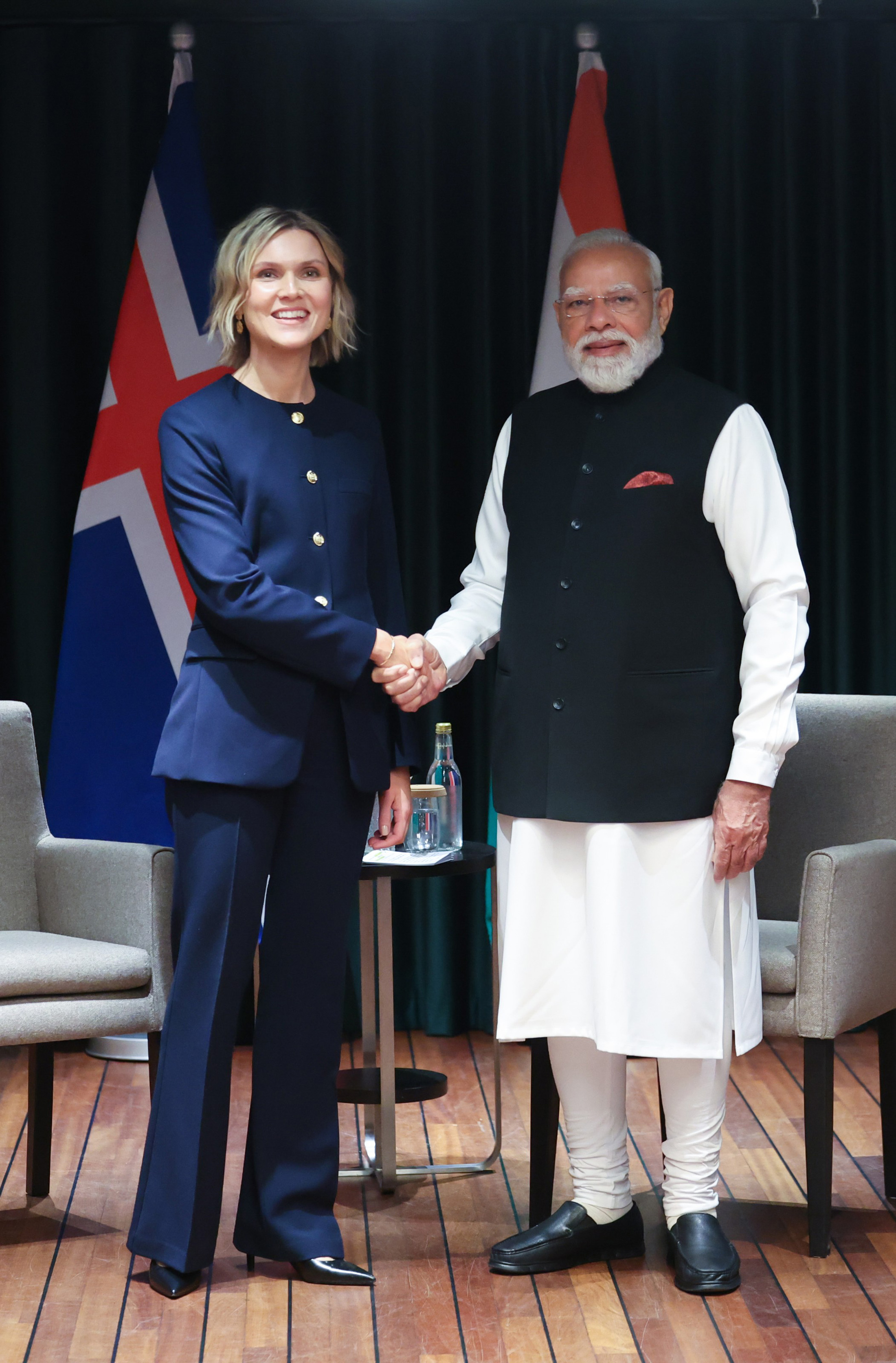 PM&rsquo;s meeting with Prime Minister of Iceland on the margins of the 3rd India-Nordic Summit