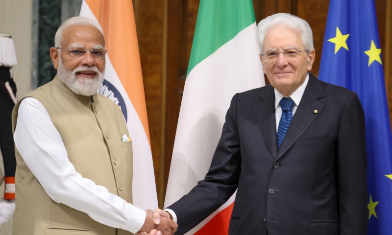 PM calls on the President of Italy