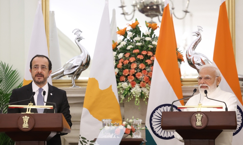 Press statement by the PM during the joint press statement with the President of the Republic of Cyprus