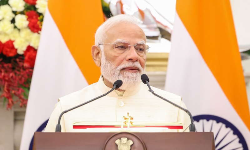 PM addressing the joint press meet with President of Vietnam, Mr. To Lam