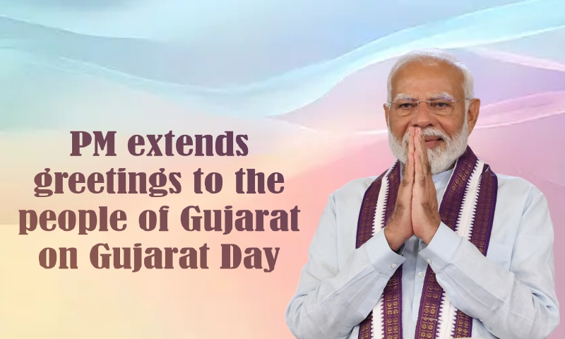 PM extends greetings to the people of Gujarat on Gujarat Day
