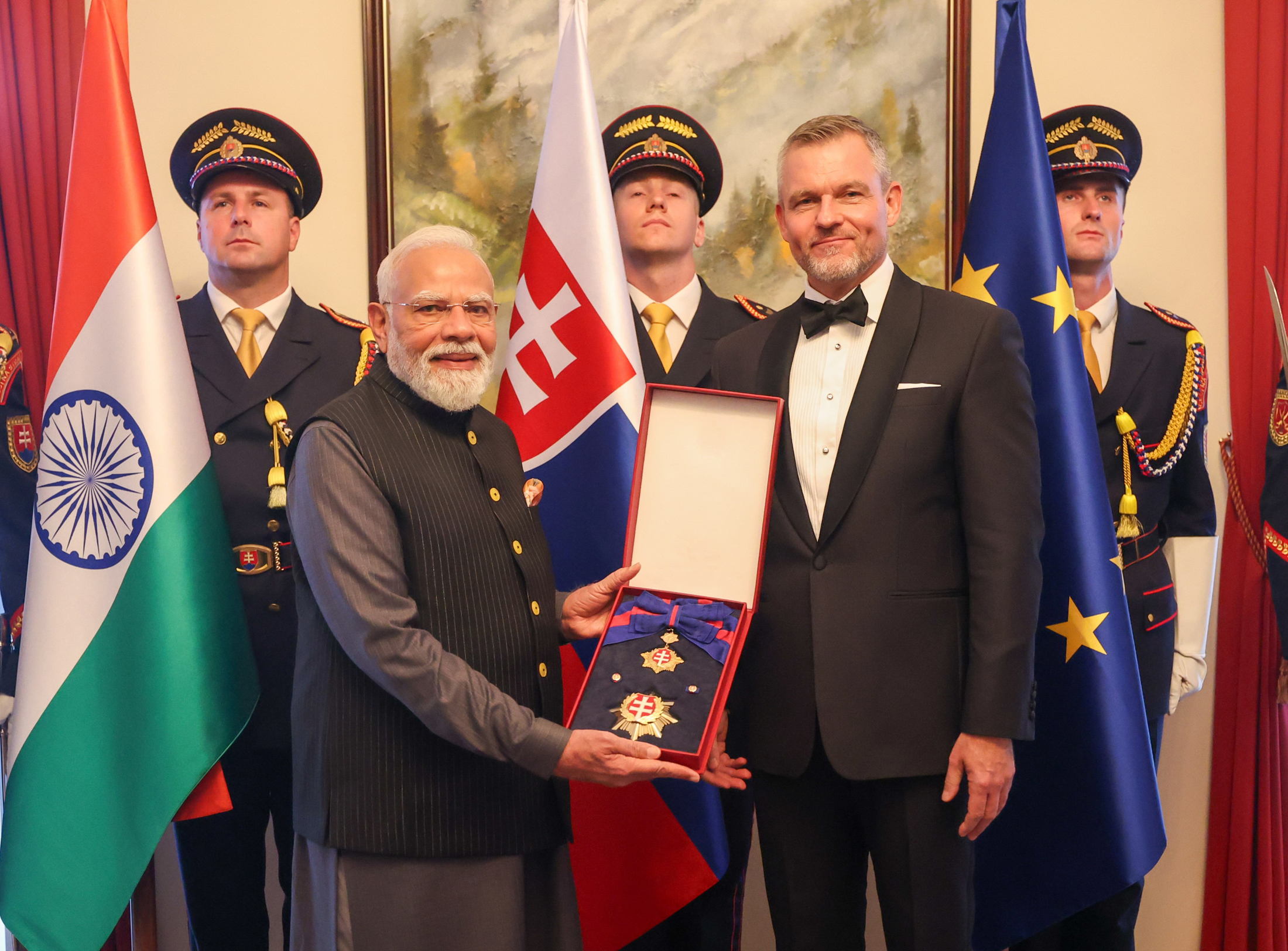 PM conferred with the highest national honour of the Slovak Republic – ”Order of the White Double Cross, 1st Class”