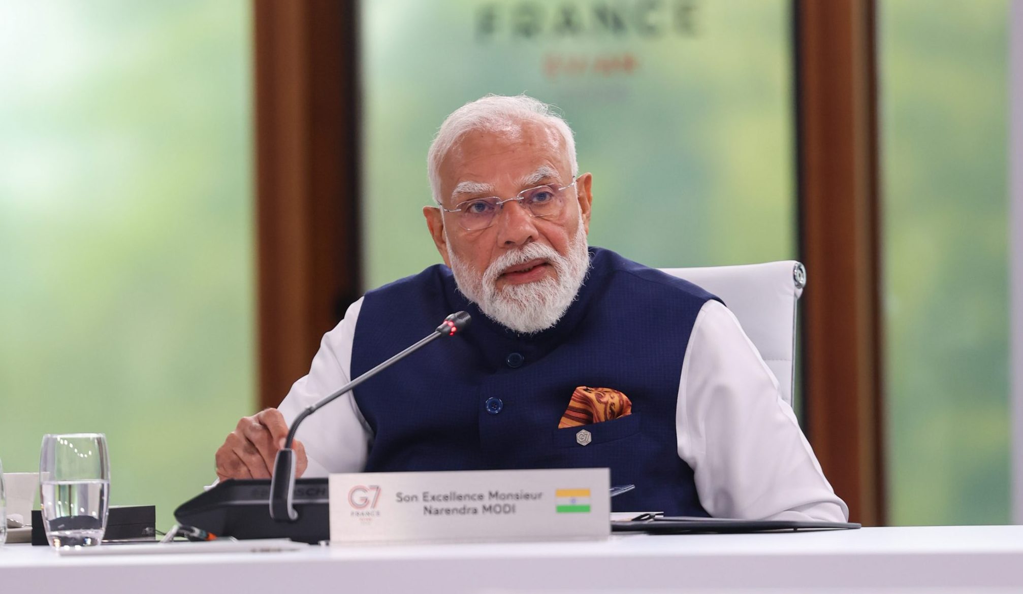 ફ્રાન્સના ઇવિયન ખાતે G7માં ”નવી ભાગીદારીઓનું નિર્માણ અને આંતરરાષ્ટ્રીય એકતાનું પુનઃનિર્માણ” વિષય પરના સત્રને સંબોધિત કરતા પ્રધાનમંત્રીના સંબોધનનો મૂળપાઠ