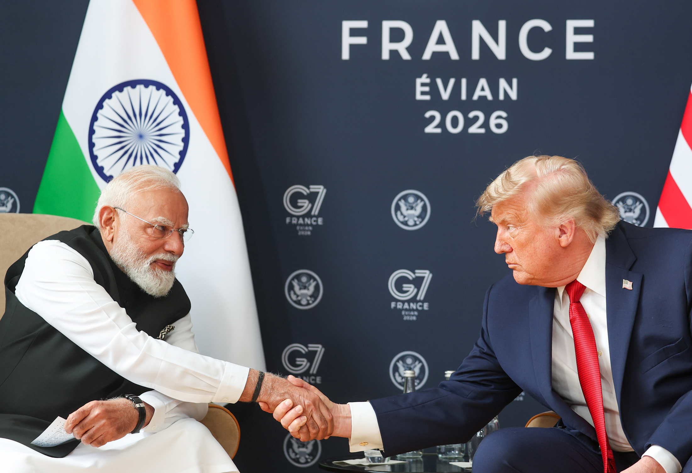 PM meets President of the United States of America on the sidelines of the G7 Summit in Evian
