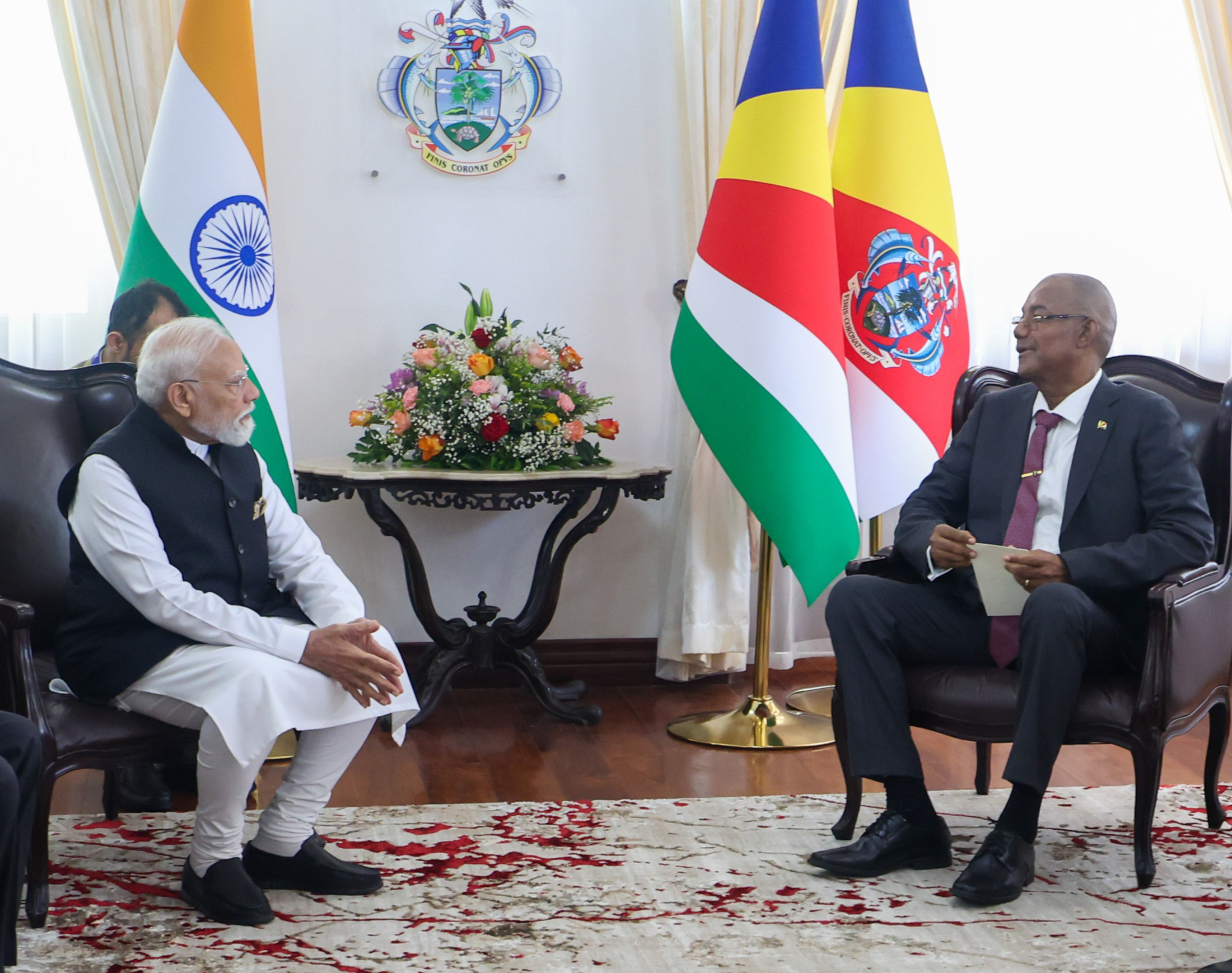 PM received a ceremonial Guard of Honour on the second day of his visit to reflecting the enduring friendship and strong bilateral partnership between the two nations at State House, in Seychelles on June 28, 2026.