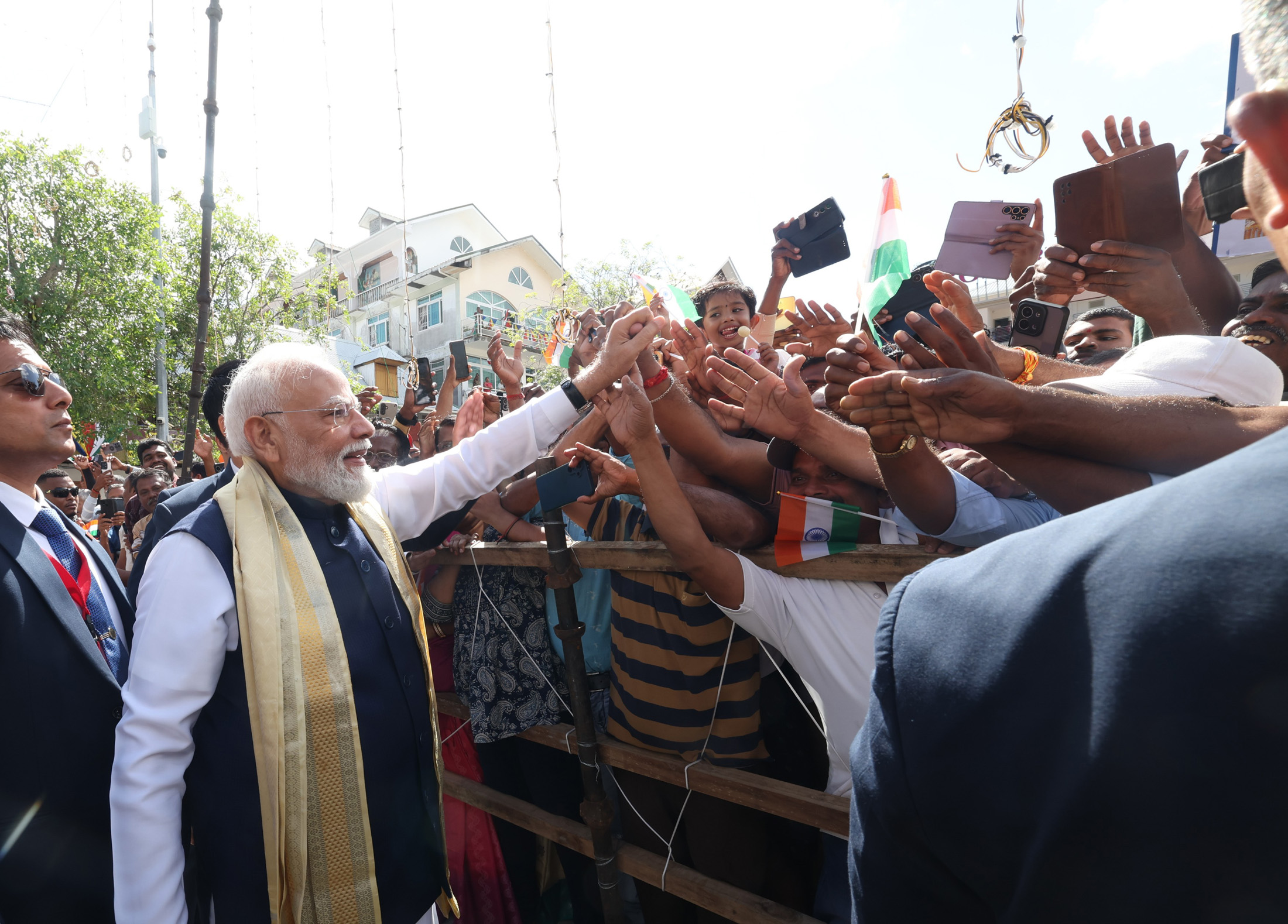 PM receives warm welcome by Indian Community at Arul Mihu Navashakti Vinayagar Temple at Victoria, in Seychelles on June 29, 2026.