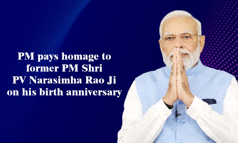 PM pays homage to former PM Shri PV Narasimha Rao Ji on his birth anniversary PM pays homage to former PM Shri PV Narasimha Rao Ji on his birth anniversary