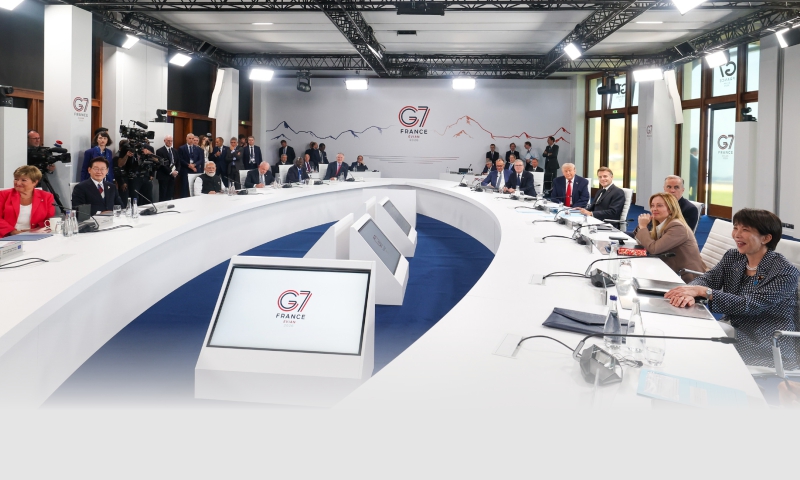 PM addresses the session on “Reviving a Balanced, Shared and Sustainable Economic Growth for All” at G7 Summit in Evian, France