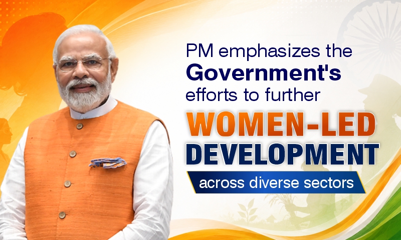 PM emphasizes the Government’s efforts to further women-led development across diverse sectors