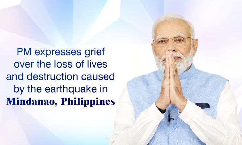 PM expresses grief over the loss of lives and destruction caused by the earthquake in Mindanao, Philippines PM expresses grief over the loss of lives and destruction caused by the earthquake in Mindanao, Philippines