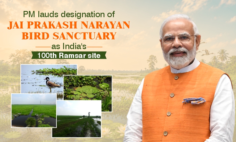 PM lauds designation of Jai Prakash Narayan Bird Sanctuary as India’s 100th Ramsar site