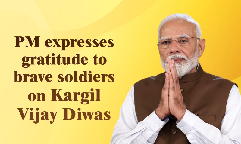 PM expresses gratitude to brave soldiers on Kargil Vijay Diwas PM expresses gratitude to brave soldiers on Kargil Vijay Diwas