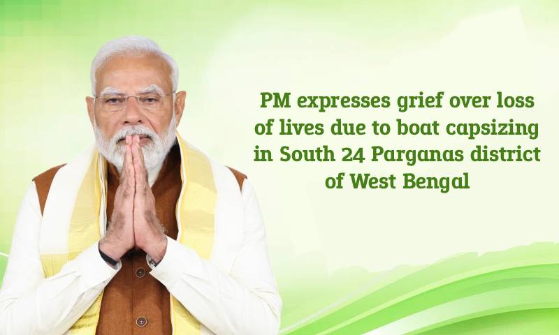 PM expresses grief over loss of lives due to boat capsizing in South 24 Parganas district of West Bengal