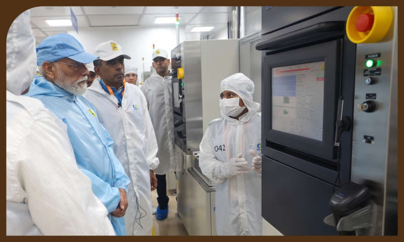 PM shares glimpses from inauguration of CG Semi Outsourced Semiconductor Assembly and Test (OSAT) facility in Sanand, Gujarat