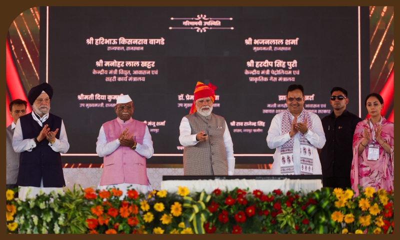PM dedicates, inaugurates, and lays the foundation stone for development projects worth around ₹1.06 lakh crore in Balotra, Rajasthan PM dedicates, inaugurates, and lays the foundation stone for development projects worth around ₹1.06 lakh crore in Balotra, Rajasthan