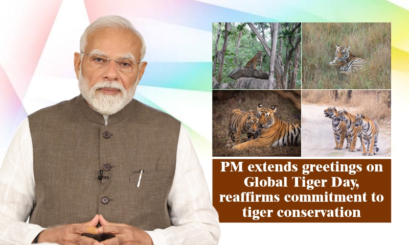 PM extends greetings on Global Tiger Day, reaffirms commitment to tiger conservation