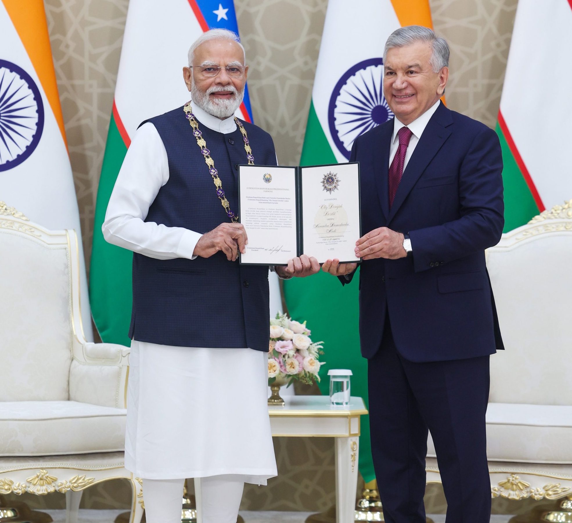 PM Conferred with “Oliy Darajali Do’stlik” Order, Uzbekistan’s highest honour for foreign leaders