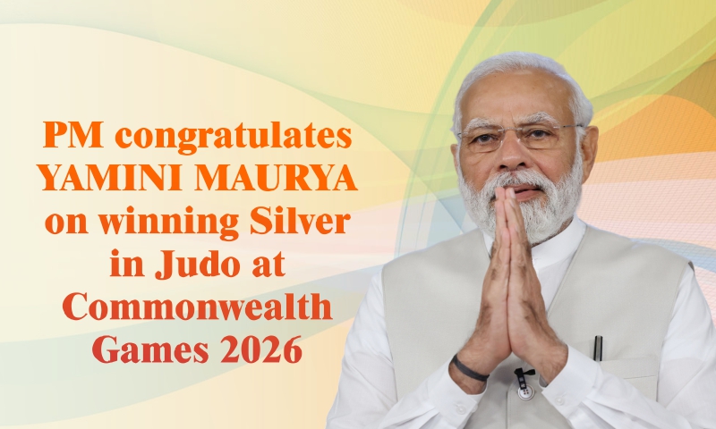 PM congratulates Yamini Maurya on winning Silver in Judo at Commonwealth Games 2026 PM congratulates Yamini Maurya on winning Silver in Judo at Commonwealth Games 2026