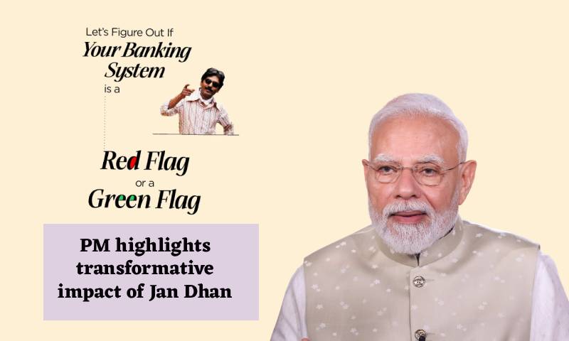 ஜன்தன் வங்கிக் கணக்கு திட்டத்தின் மாற்றத்தை ஏற்படுத்தும் தாக்கம் குறித்துப் பிரதமர் சுட்டிக்காட்டியுள்ளார்