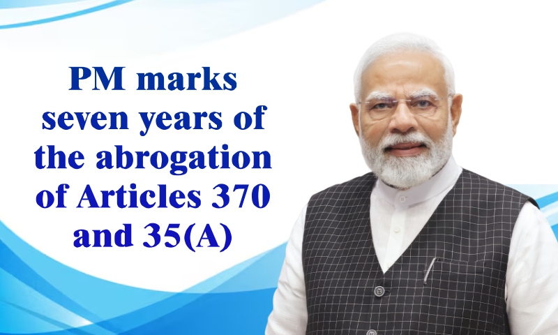 PM marks seven years of the abrogation of Articles 370 and 35(A)