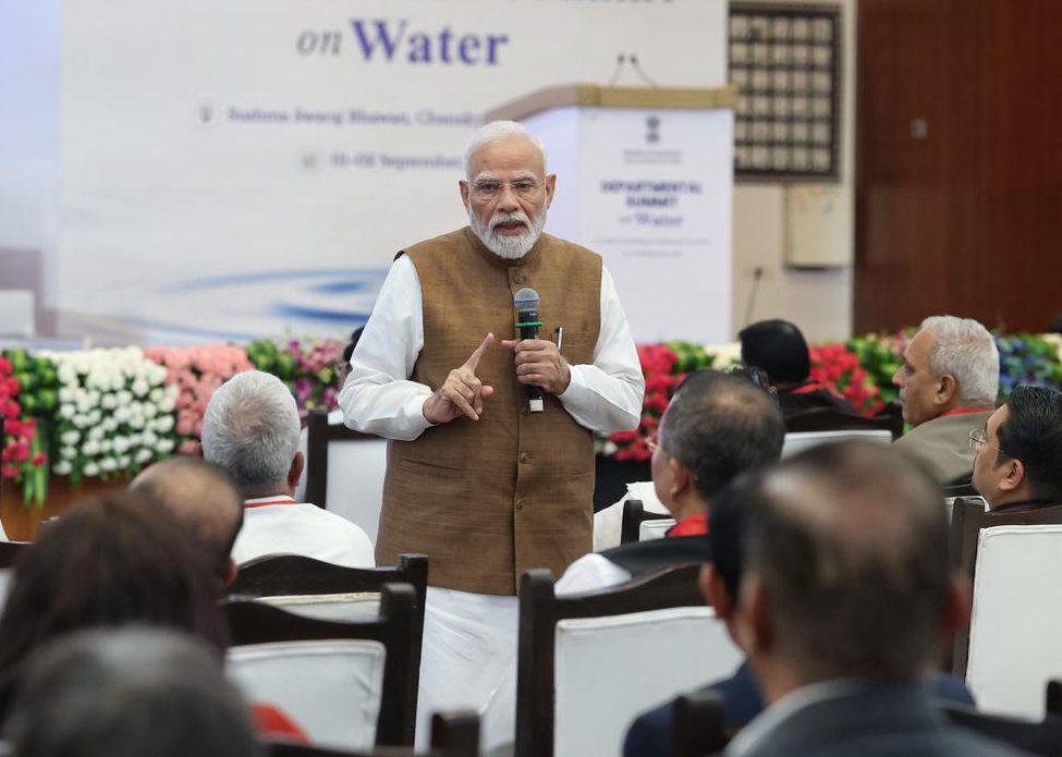 PM participates in the valedictory session of the two-day National Departmental Summit on Water Security organised by the Ministry of Jal Shakti at Sushma Swaraj Bhawan, in New Delhi on September 02, 2026.