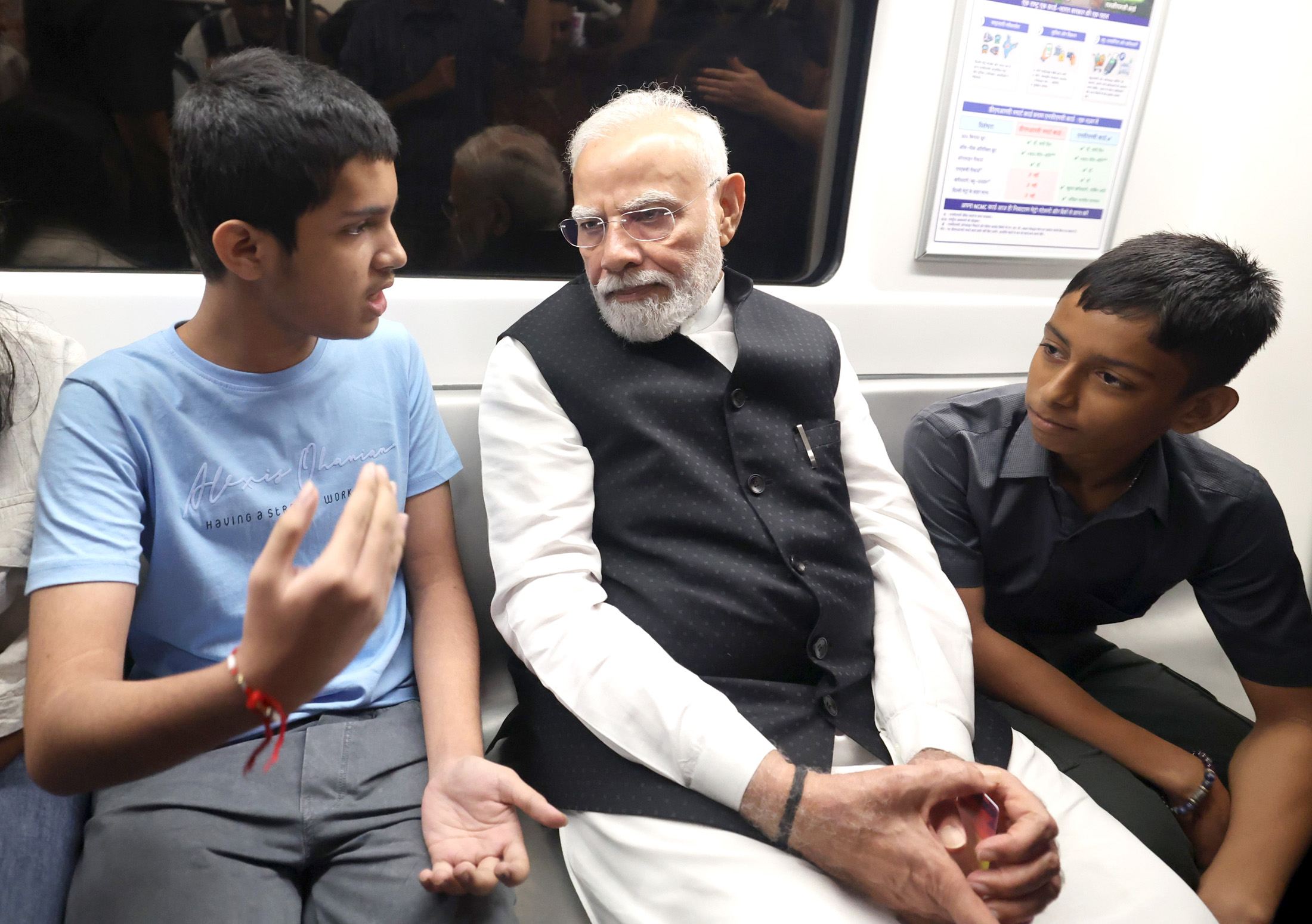 PM shares moments from his metro journey to and from the SRCC programme