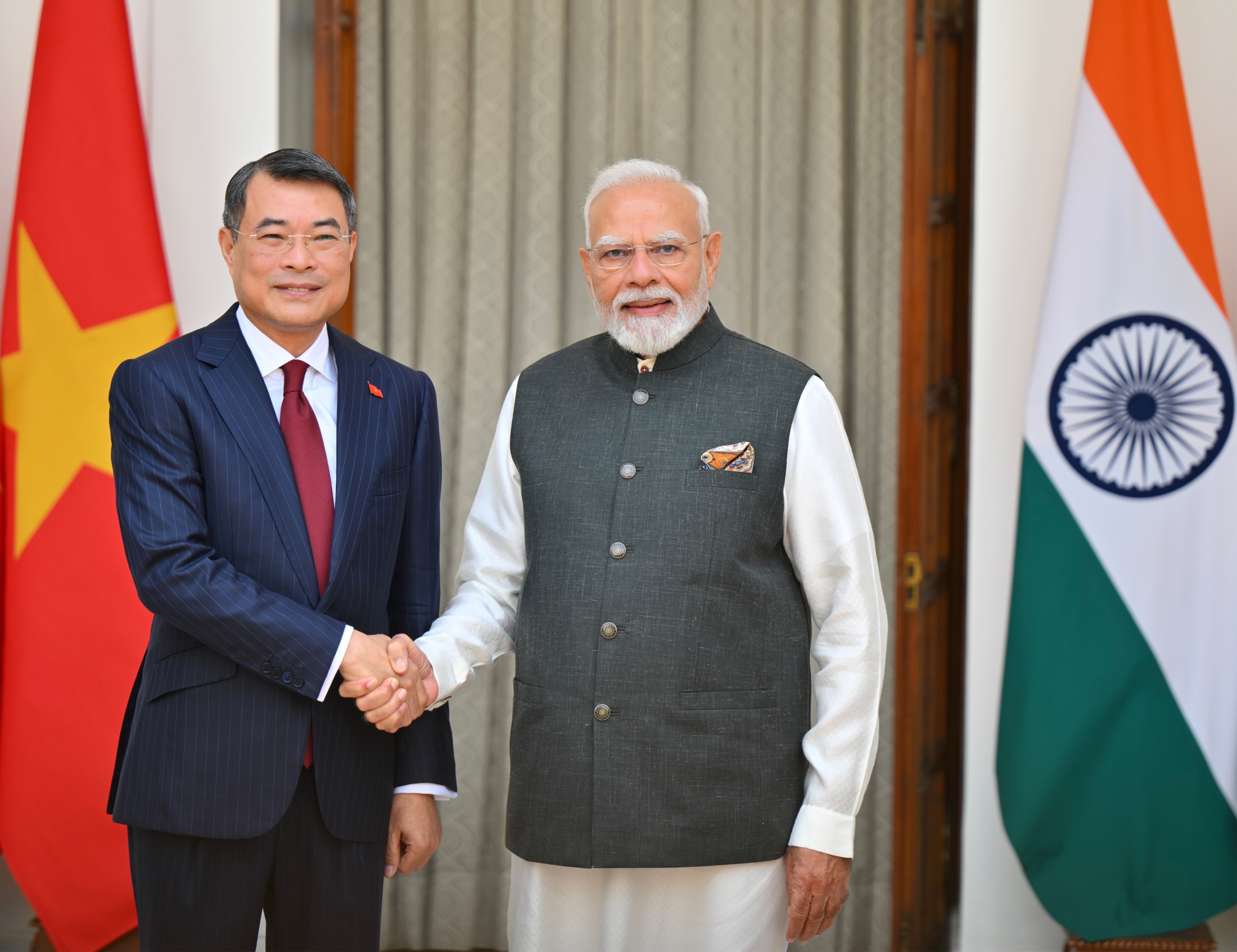PM meeting with the Prime Minister of Socialist Republic of Vietnam, Mr. Le Minh Hung on the sidelines of the 18th BRICS Summit, in New Delhi on September 12, 2026.