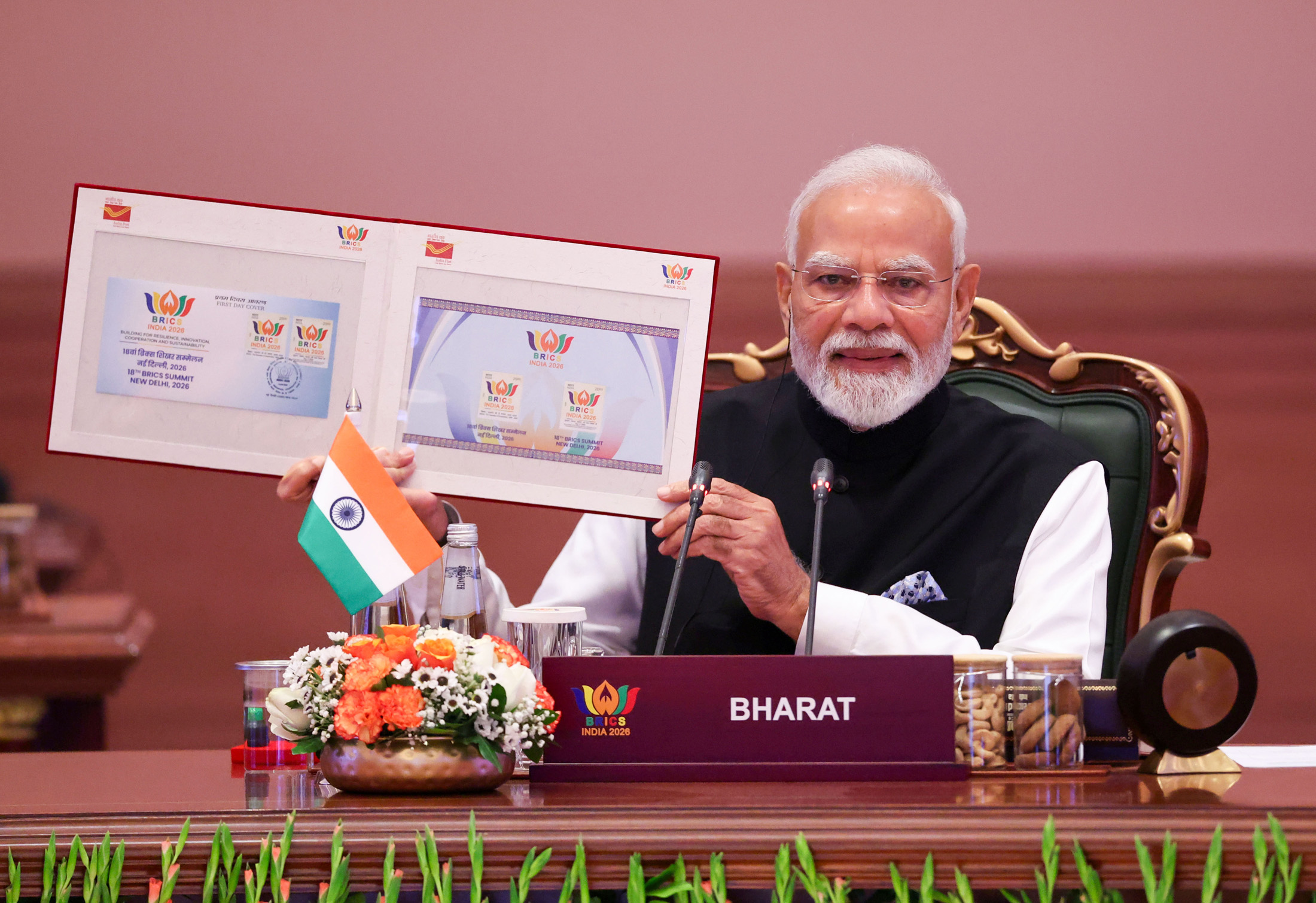 Release of Commemorative Postage Stamps on Two Decades of BRICS Cooperation