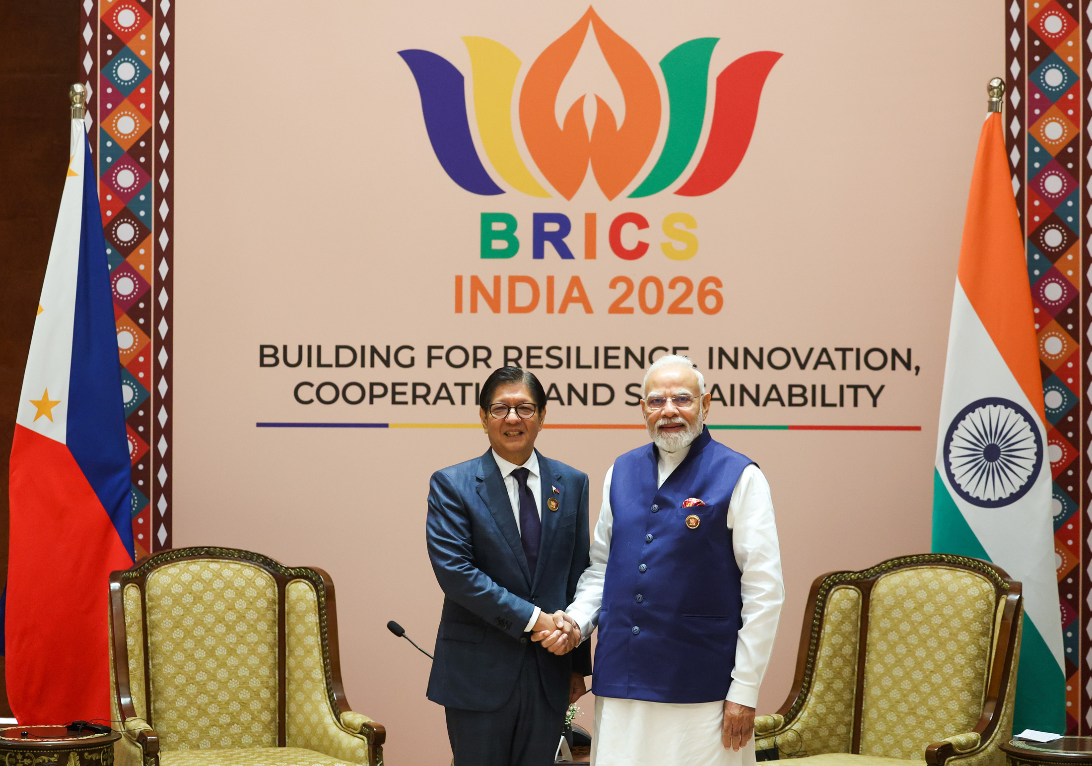 PM meets with the President of the Republic of the Philippines on the sidelines of the BRICS Summit in New Delhi