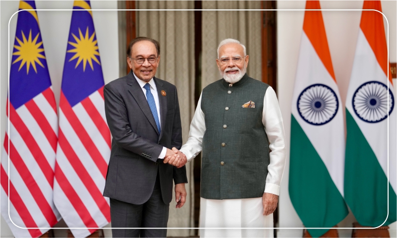 PM meets with the PM of Malaysia on the sidelines of the BRICS Summit in New Delhi
