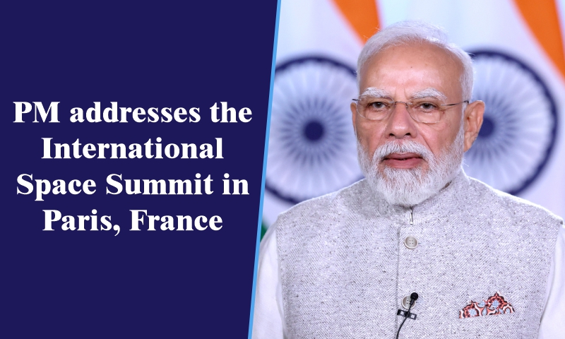 PM addresses the International Space Summit in Paris, France