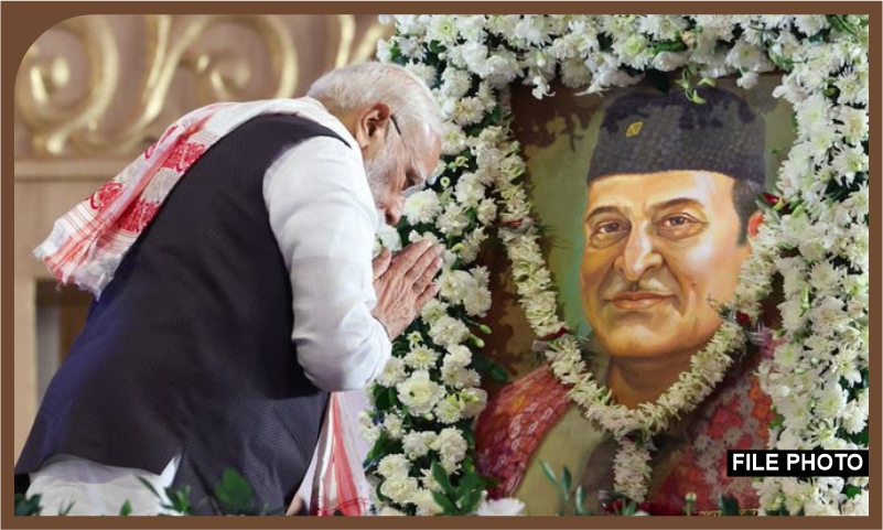 PM pays tribute to Dr. Bhupen Hazarika on his 100th birth anniversary