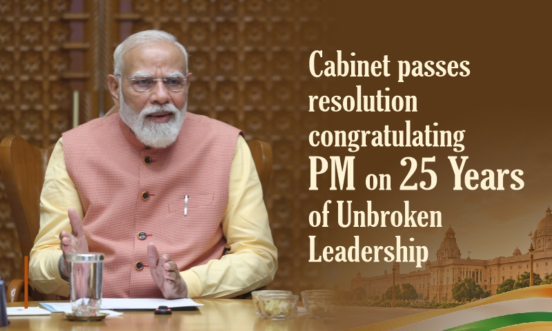 Cabinet passes resolution congratulating PM on 25 Years of Unbroken Leadership