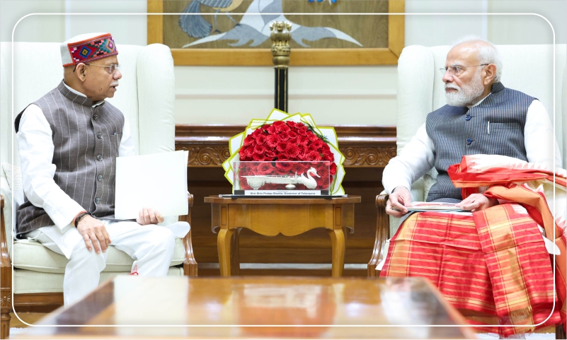 Governor of Telangana Shri Shiv Pratap Shukla meets the PM
