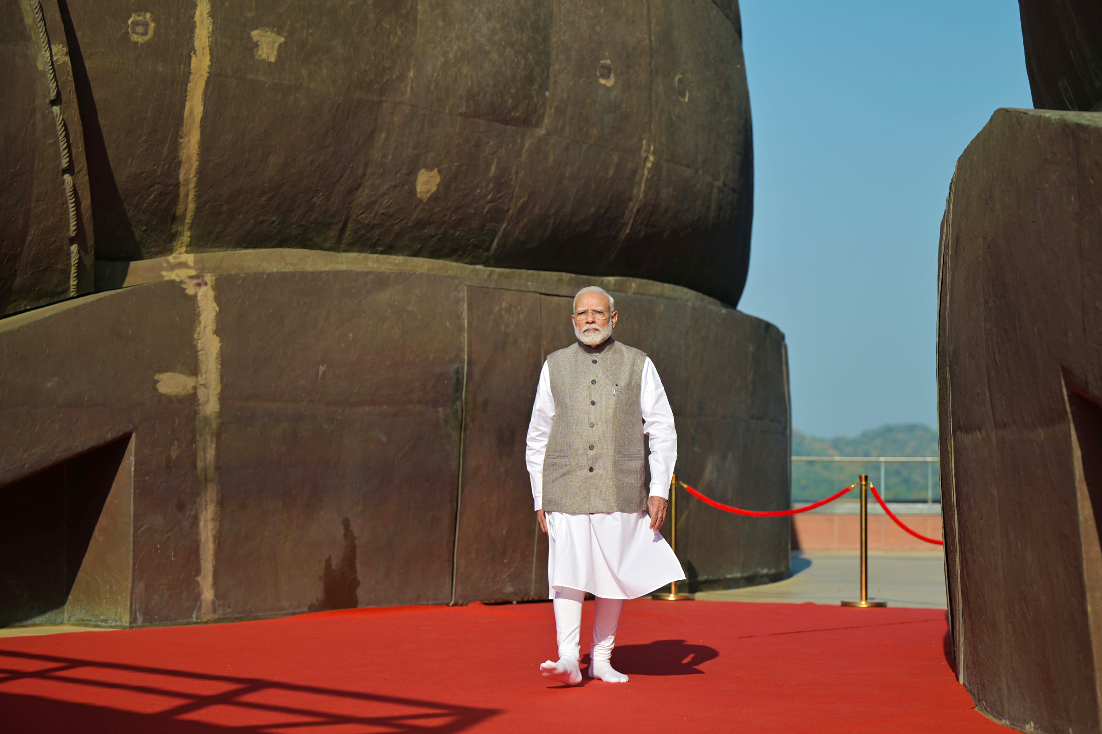 PM pays floral tribute to Sardar Vallabhbhai Patel at the Statue of Unity on his 151st birth anniversary in Ekta Nagar, Gujarat on October 31, 2026.