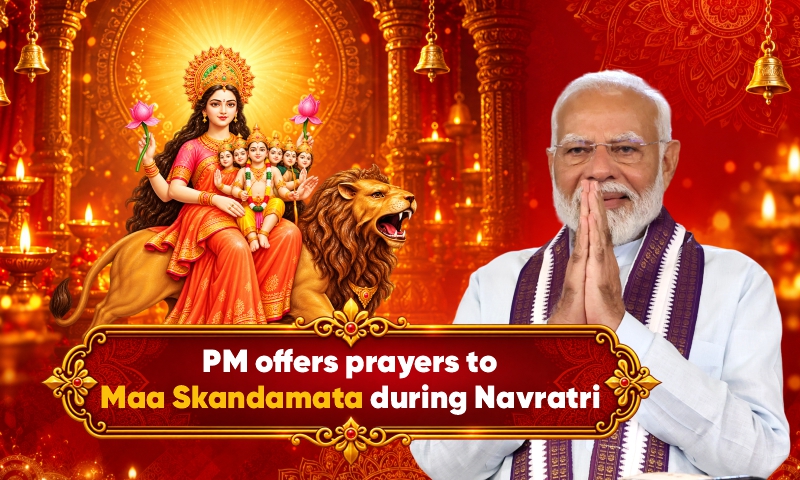 PM offers prayers to Maa Skandamata during Navratri