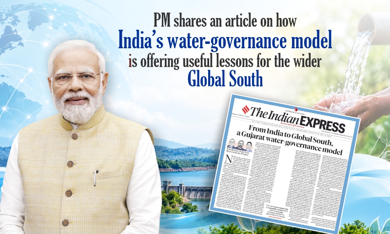 PM shares an article on how India’s water-governance model is offering useful lessons for the wider Global South